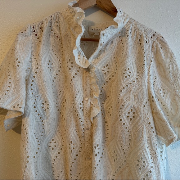 🇫🇷Sezane Dalhia Shirt Dahlia Blouse US 10 / FR 42 - Picture 5 of 6